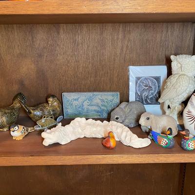 Animal Figurine Collection – Owls, Birds, Elephants & Decorative Objects