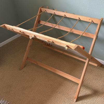 Handmade Folding Wooden Luggage / Bag Shelf 