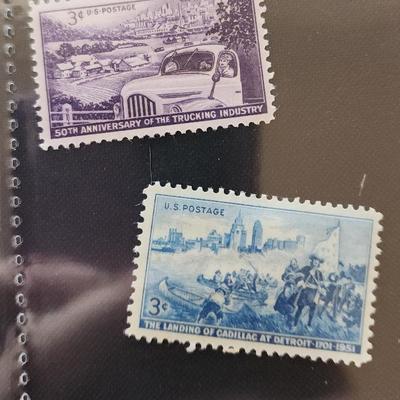 11 Industry Stamps: US 3¢, Railroad, Steel Centennial, Trucking, Auto, Engineering