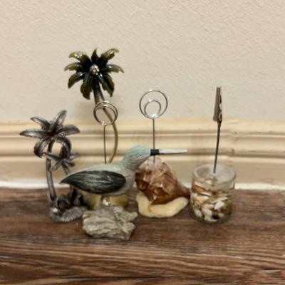 5 Beach Figurines with Picture Hooks - Ocean Theme