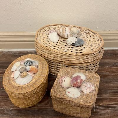 Three Seashell Baskets