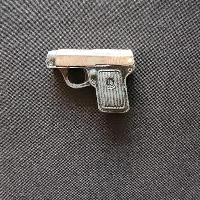 Vintage Metal Pistol Shaped Pencil Sharpener, Made In Germany