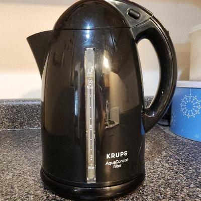 Krups 10 Cup Electric Kettle, Black With AutoSafe System