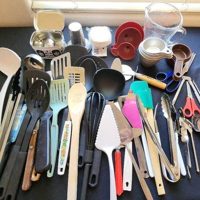 So Many Kitchen Tools:  Utensils, Measuring Cups, Scissors, Tea Items