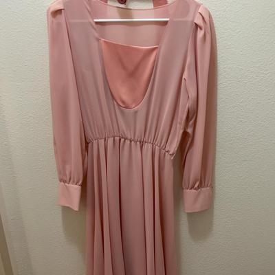 Silky Pink Mauve Rose Long Dress - Unbranded