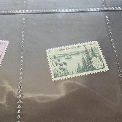 Collectible (16) US 3¢ Stamps, Celebrating US States: MN, AR, WI, WA, NV, CA, AK and More!