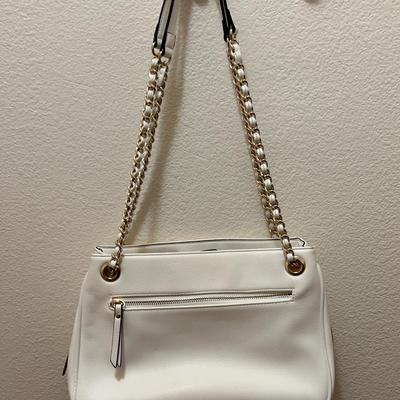 International Concepts - INC - Classic White Purse - Medium Size - Expandable Bottom