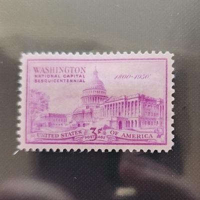 (5) US Stamps, 3¢ Sesquicentennial Washington DC Capital Stamps