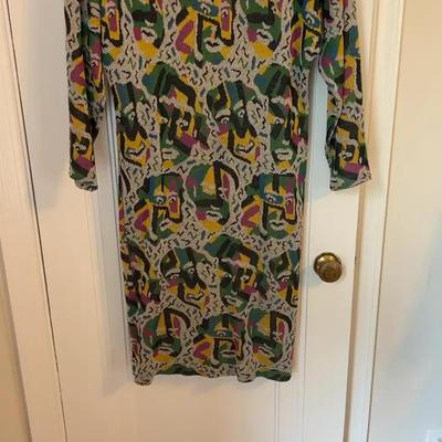 Missoni Abstract Face Print Sweater Dress