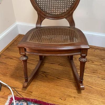 Vintage Cane-Back Rocking Chair