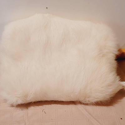 Rabbit Fur Hand Muff with Wrist Strap