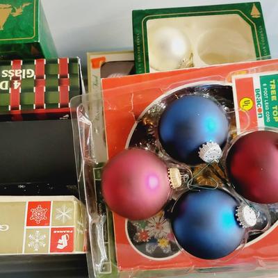 Christmas Decor Ornaments Lot - Franke Beacon & More - Glass Metal, & Unbreakable