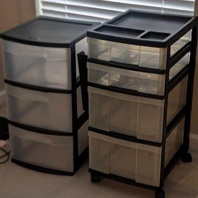 Two Clear Storage Shelves 