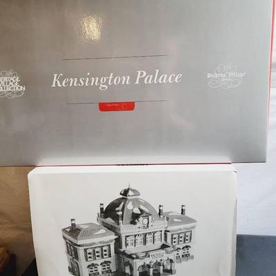 Dept 56 Victorian Station and Kensington Palace with Boxes 2pc Lot 