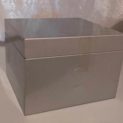 Two Metal Recipe Card Holders with Organization Tabs and Blank Recipe Cards 
