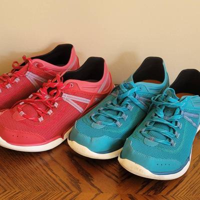 Rasperry and Turquoise Teva Running Shoes Light Weight Women's  11 - 2 Pair