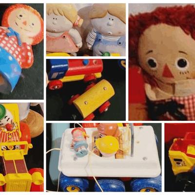 Kids Toys and Decor - Vintage Fisher Price, Raggedy Andy, Clown Jalopy, and Many More! 