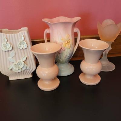Pink Collection - Includes Hull, Uncago, and Others - Pink Vases and Candlesticks 
