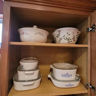 Large Cookware and Serveware Lot - Corning Pfaltzgraff and More