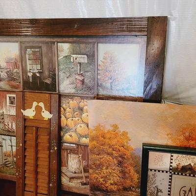 Fall And Folk Art Lot Art And Wall Hangings