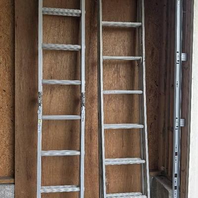 Two Aluminum 16ft Ladders 