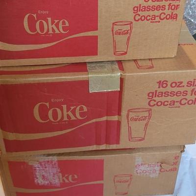 Coca Cola Vintage Glasses In 3 Original Boxes