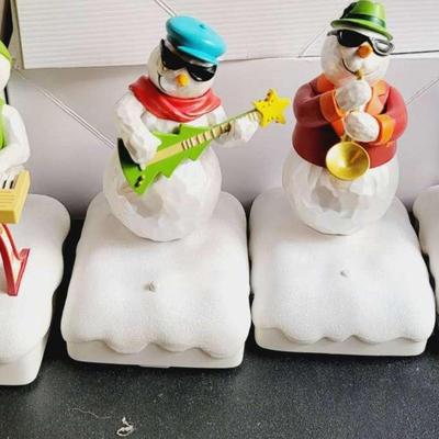 Christmas Decor Hallmark Musical Snowmen Winter Christmas Band