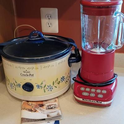 Small Appliances Kitchen-Aid Blender and Crockpot Slow Cooker