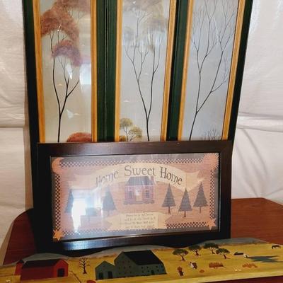 Hand Painted Art and Prints - American Primitive Folk Art Kimble Gude Spivey 5pc