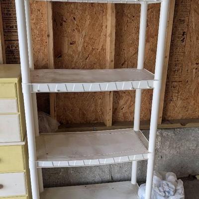 White Plastic Storage Shelves 
