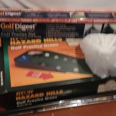 Indoor Golfing Set Net Green Clubs Balls 