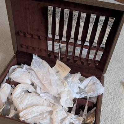 Silver Plate Utensils In Box 