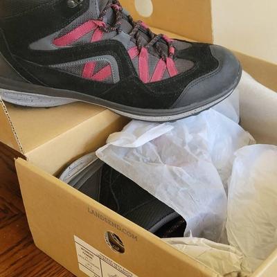 Black Raspberry Lands End Trekker Hiker Boots Women's 11
