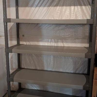 Grey 5 Tier Plastic Shelf