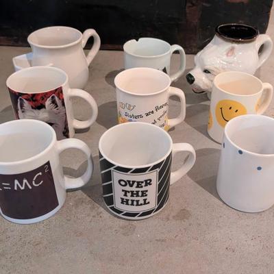 Coffee Mugs and Tea Cups - Over the Hill, Smiley Mug, Sisters Mug, and More 9 Pc