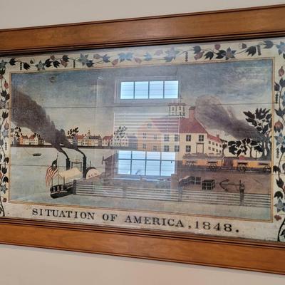 Situation Of America 1848 Reproduction Print