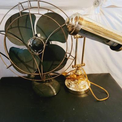 Desk Fan and Light Great Retro Office Pieces