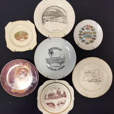 Set Of 7 Vintage Collectible Decorative Art Plates