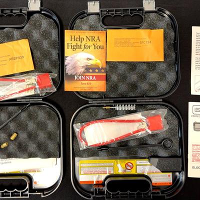 2 Hard Gun Cases By Lock With Gun Cleaning Items