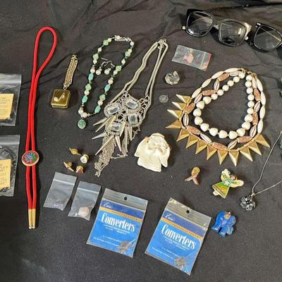 Collection Of Costume Jewelry And Sunglasses