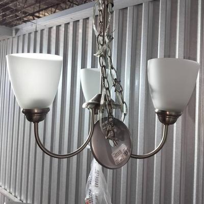 Kichler 3 Arm Metallic Hanging Ceiling Light Fixture Model 43637NI