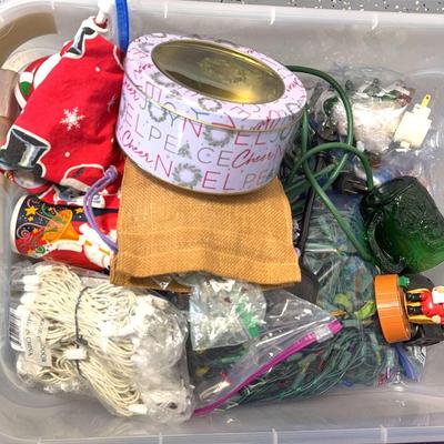 Christmas Decor Mystery Lot # 2 - Lights, Soap Dispenser, Mug & Night Lights