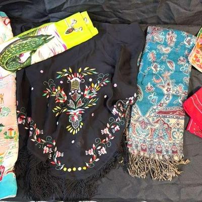 Vintage Handkerchiefs & Shawls