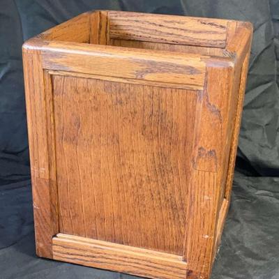 Solid Hardwood Handmade Wastebasket