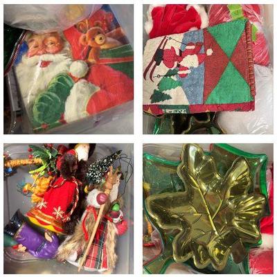Christmas Decor Mystery Lot - Plates, Table Decor, Cookie Cutters, Ornaments 