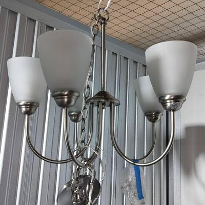 Kichler 5 Arm Metallic Hanging Ceiling Light Fixture Model 43638NI