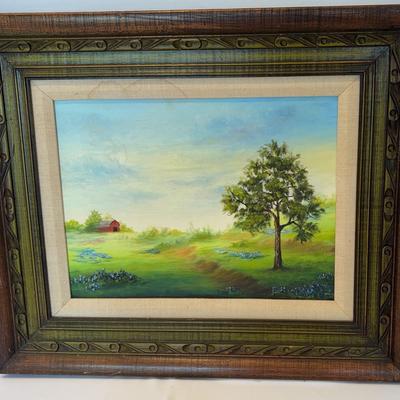 Texas Bluebonnets On The Farm Painting 