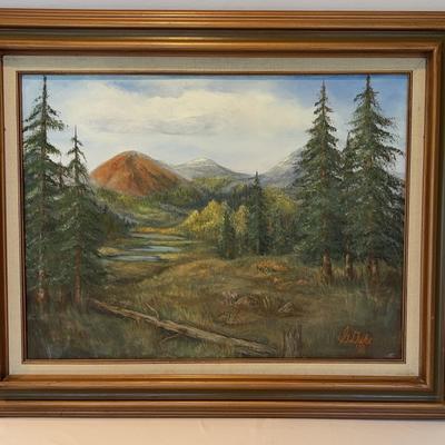 G Dake Vintage Landscape Painting On Canvas 