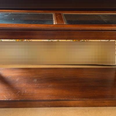 Wood/Glass Entry/Sofa table - approx 4ft long 