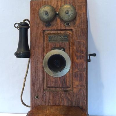 B-R Electric And Telephone Mfg. Co Antique Wall Phone 